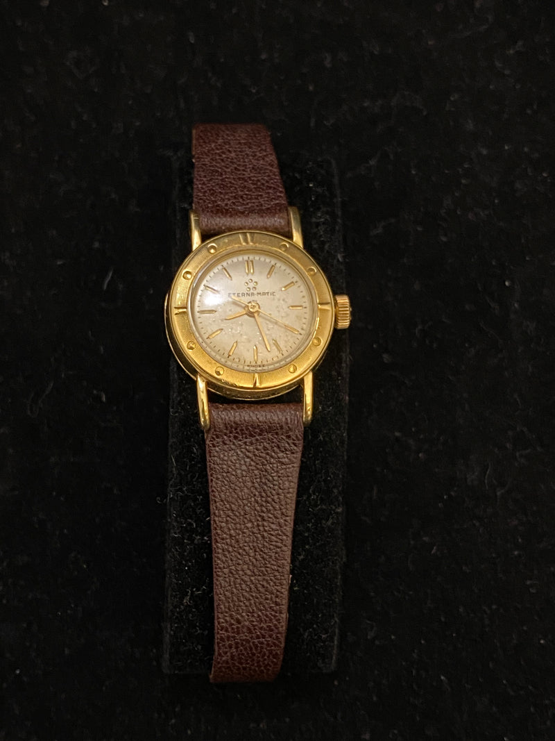 ETERNA MATIC Ladies Automatic Watch from 1940’s w/ 18K Gold Case - $8K APR Value w/CoA! APR57