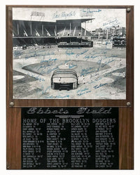 BROOKLYN DODGERS “Ebbets Field” 1953 Autographed Photograph - $12K APR Value w/ CoA! +✓ APR 57