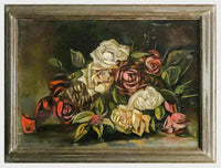 Unsigned & Framed Vintage 1920s Still Life with Roses - $1.5K APR Value w/ CoA! + APR 57