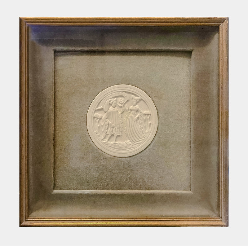 ALVA STUDIOS “The Lovers” 1940s Framed Marble Medallion Replica - $15K APR Value w/ CoA! + APR 57