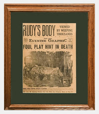 “Rudy’s Body” Original 1926 Newspaper on Rudy Valentino - $2K APR Value w/ CoA! + APR 57