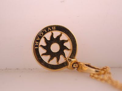 BVLGARI Contemporary 18K Yellow Gold Sun Necklace on 16'' Chain - $6K VALUE APR 57