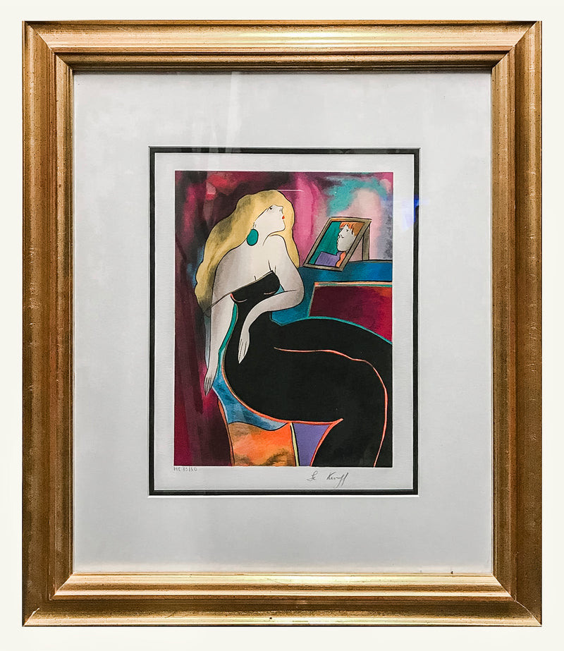 Linda Le Kinff “Far Away” 2000 HC 33/50 Limited Edition Serigraph on Paper, Hand-Signed & Numbered, Professionally Matted & Framed - $5K Appraisal Value! APR 57