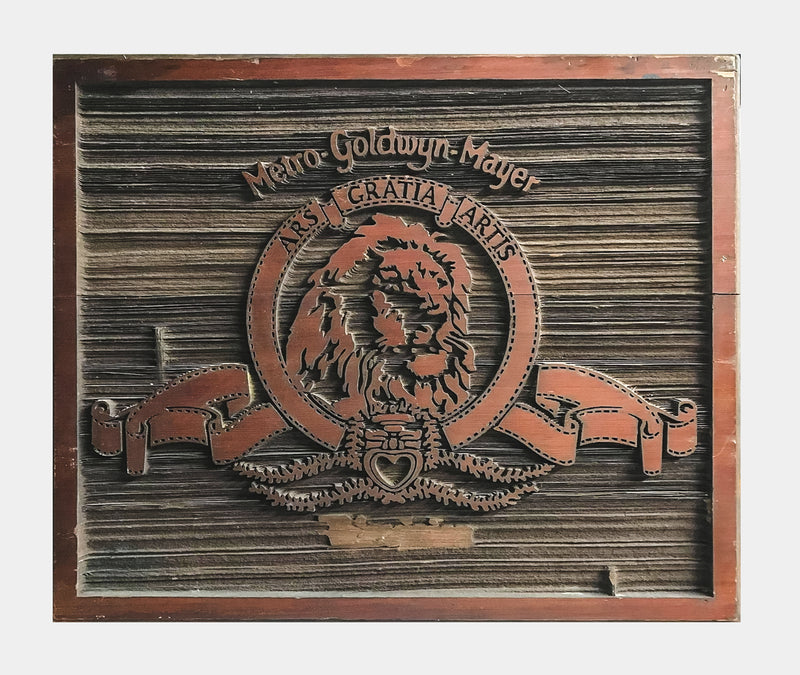 MGM Studios Vintage Rare Commemorative Carved Wood Logo - $80K APR Value!+ APR 57