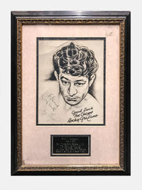 ROCKY GRAZIANO Framed 1950s Autographed Portrait - $10K APR Value w/ CoA! APR 57