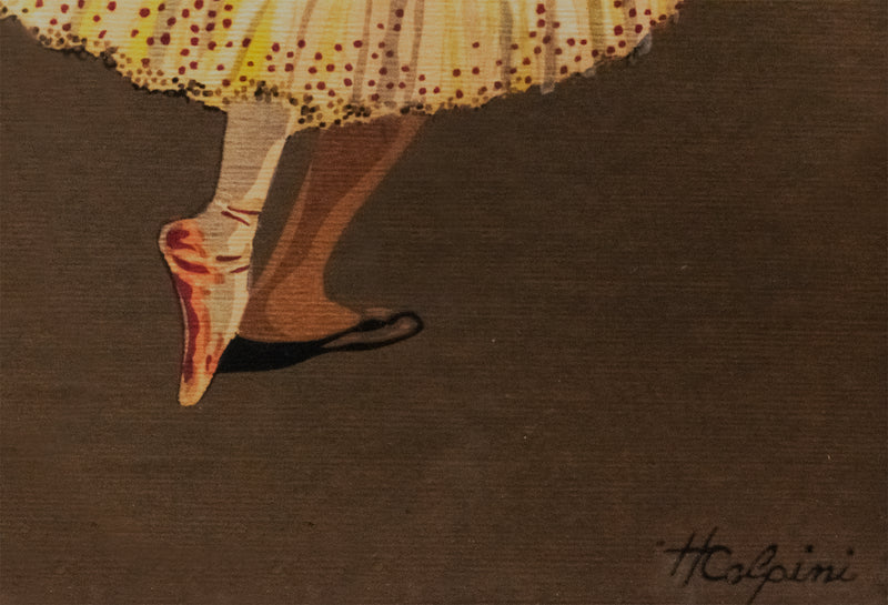 H. Calpini, 'Vibrant Ballerinas,' Vintage Oil Serigraph on Paper, c.1930, with CoA - Appraisal Value: $1.5K+* APR 57
