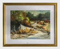 BARBARA GOODSPEED 1960s Landscape Watercolor & Gouache on Paper - $2K APR Value w/ CoA! + APR 57