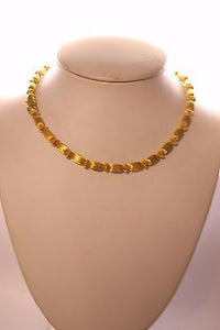 Greek Designer 18K Yellow Gold Necklace w/ Textured Cylinder Motif - $15K VALUE APR 57