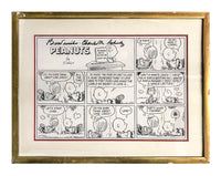 CHARLES SHULZ 1960s Autographed Peanuts Large Print - $20K APR Value w/ CoA! APR 57