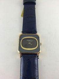 PATEK PHILIPPE 18K Yellow Gold Wristwatch w/ Rare Blue Dial on Leather Strap - $40K VALUE APR 57