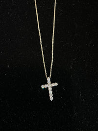 Intricate Platinum/SWG 11 Diamonds Cross Shape Pendant Necklace  w $12K COA !!} APR 57
