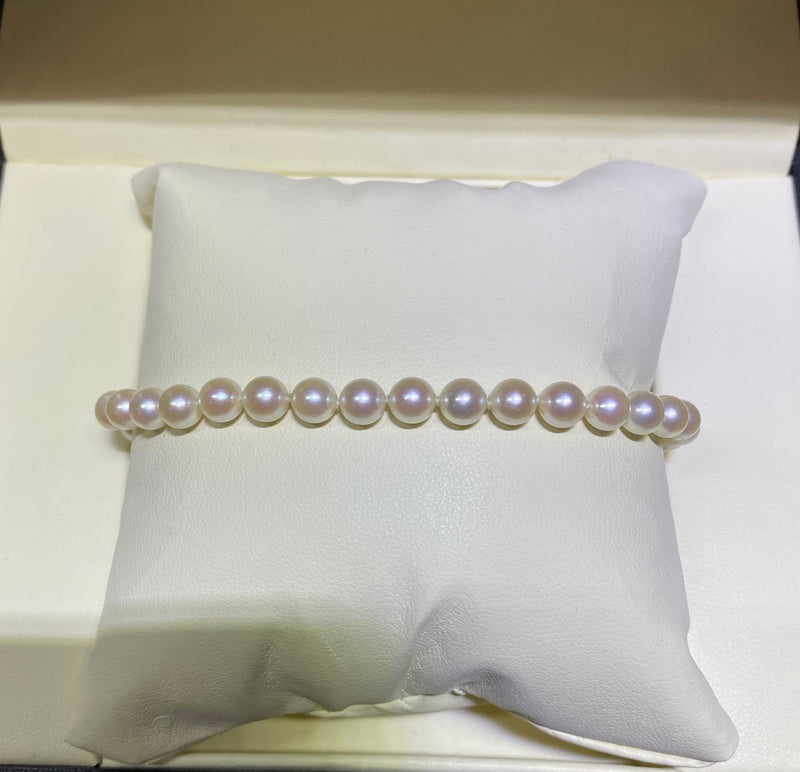 Mikimoto Akoya Pearls 18K Yellow Gold Bracelet - $8K Appraisal Value w/ CoA! APR 57