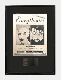 Eurythmics “At Universal Amphitheater” 1989 Concert Memorabilia - $6K Appraisal Value! APR 57