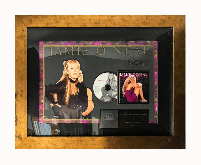 JAMIE O'NEAL “Shiver” 2001 RIAA Gold Sales Award - $5K APR Value w/ CoA! +✓ APR 57