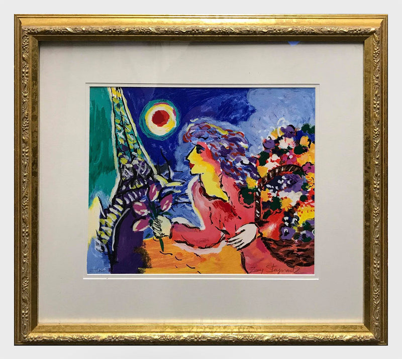 ZAMY STEYNOVITZ “Woman with Red Bouquet and Sun” 1996 Serigraph - $3K APR Value w/ CoA! + APR 57