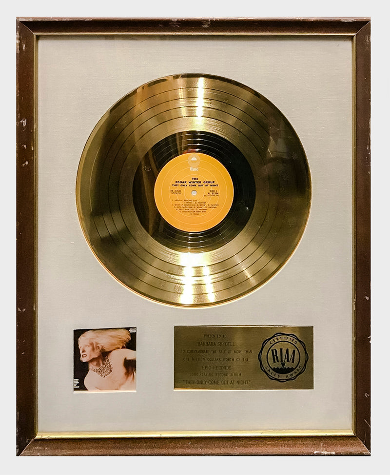 Edgar Winter, “They Only Come Out at Night” 1973 Gold Record - $5K APR Value w/ CoA! + APR 57
