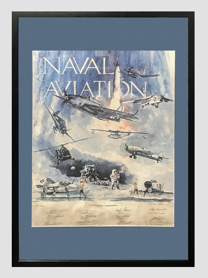 Naval Aviation 75th Anniversary 1986 Signed Lithograph - $10K APR Value w/ CoA! + APR 57