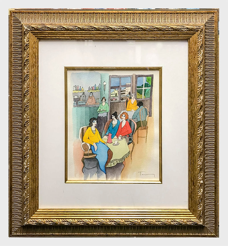 Itzchak Tarkay “Waiting for Lunch #10” 2005 Signed Serigraph on Paper, Professionally Matted & Framed - $10K Appraisal Value w/ CoA!!! APR 57