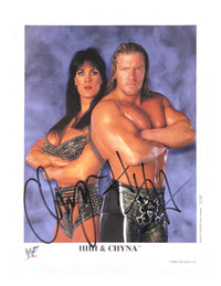 HHH and Chyna Signed Photograph C. 1999 - $600 APR Value w/ CoA! APR 57