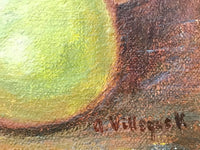 A. Villegas V. 1930s Signed Still Life Oil on Canvas - $6K APR Value w/ CoA! + APR 57