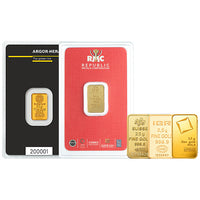 2.5 Gram Gold Bar (Varied Condition, Any Mint) APR 57