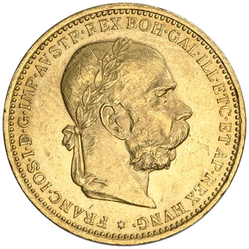 20 Corona Austrian Gold Coin (AU+, Random Year) APR 57
