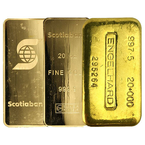 20 oz Gold Bar (Varied Condition, Any Mint) APR 57