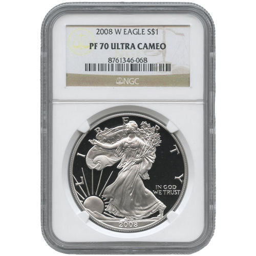 2008-W 1 oz Proof American Silver Eagle Coin NGC PF70 UCAM APR 57