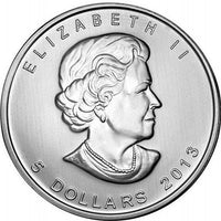 2013 1 oz 25th Anniversary Canadian Silver Maple Leaf Coin (BU) APR 57