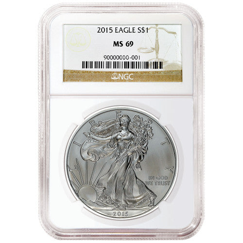 2015 1 oz American Silver Eagle Coin NGC MS69 APR 57