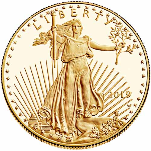 2019-W 4-Coin Proof American Gold Eagle Set (Box + CoA) APR 57