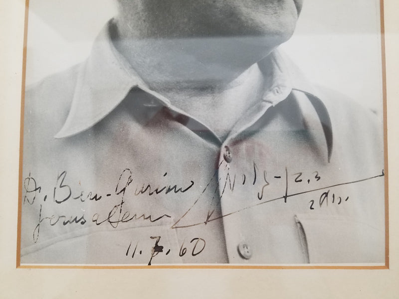 DAVID BEN GURION First Prime Minister of Israel, Signed Photograph, C. 1960 - APR $15K* APR 57