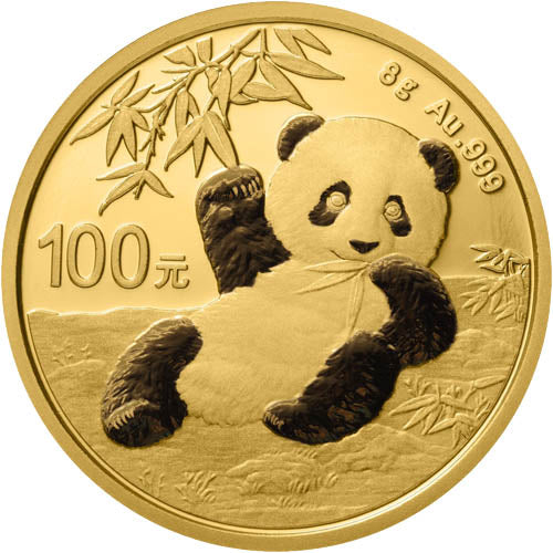 2020 8 Gram Chinese Gold Panda Coin (BU in Flip, Unsealed) APR 57