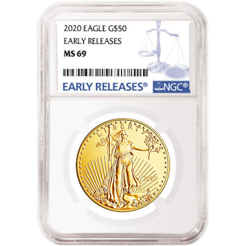 2020 1 oz American Gold Eagle Coin NGC MS69 ER APR 57