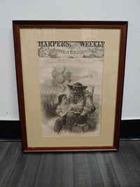 “Uncle Tom” and his grandchild on Harper’s Weekly  - $2K Appraisal Value! ✓ APR 57