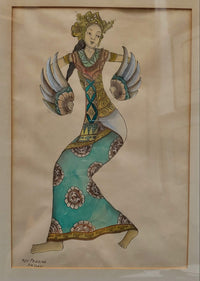 M.D. PERMA Vintage Watercolor from Batuan, Bali - $5K APR Value w/ CoA! ✓ APR 57