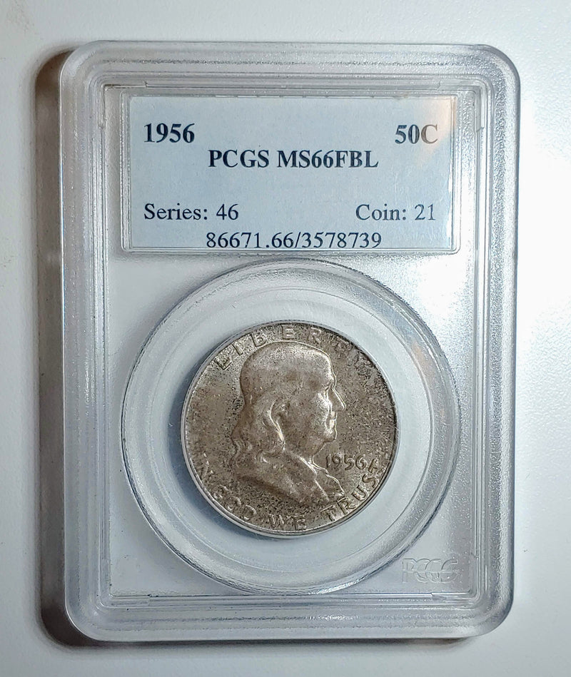 1956 Benjamin Franklin Half-Dollar MS-66 (PCGS) - $1.3K APR Value w/ CoA! ✿✓ APR 57