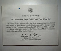 2011 American Gold Eagle Bullion Proof Set - $6K APR Value w/ CoA! ✿✓ APR 57