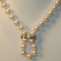 1940's Designer's Pearl Shortener in Platinum with 39 Diamonds - $30K Appraisal Value w/CoA} APR57