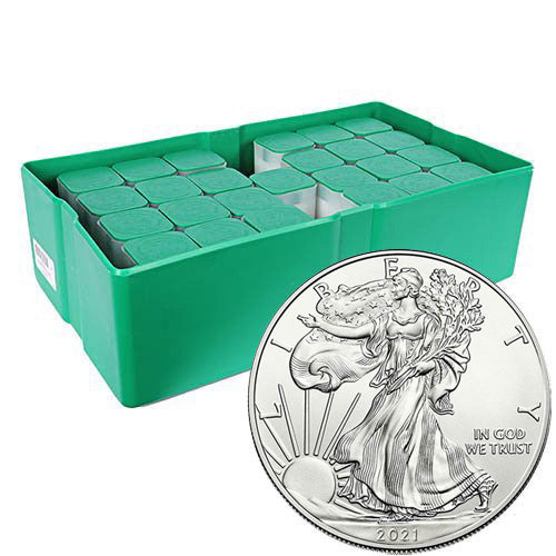 2021 1 oz American Silver Eagle Monster Box (500 Coins, BU) 1/11/2021 APR 57