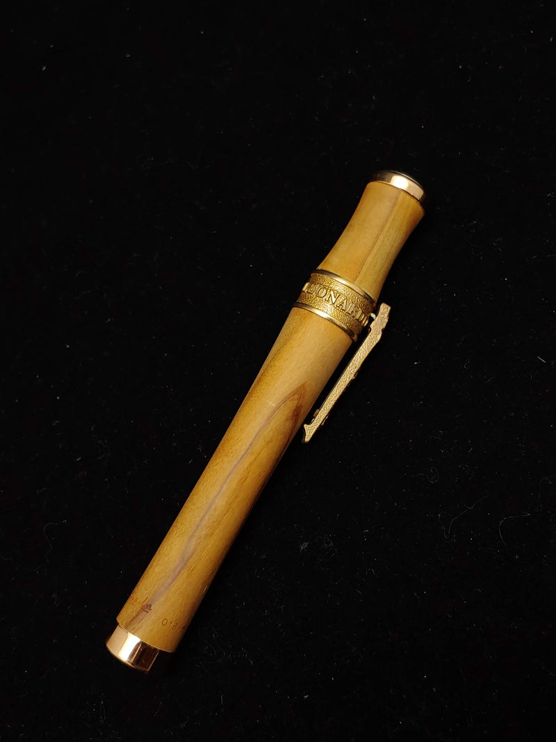 STIPULA Leonardo DaVinci Olive Wood Ballpoint Pen - $800 APR Value w/ CoA! APR 57