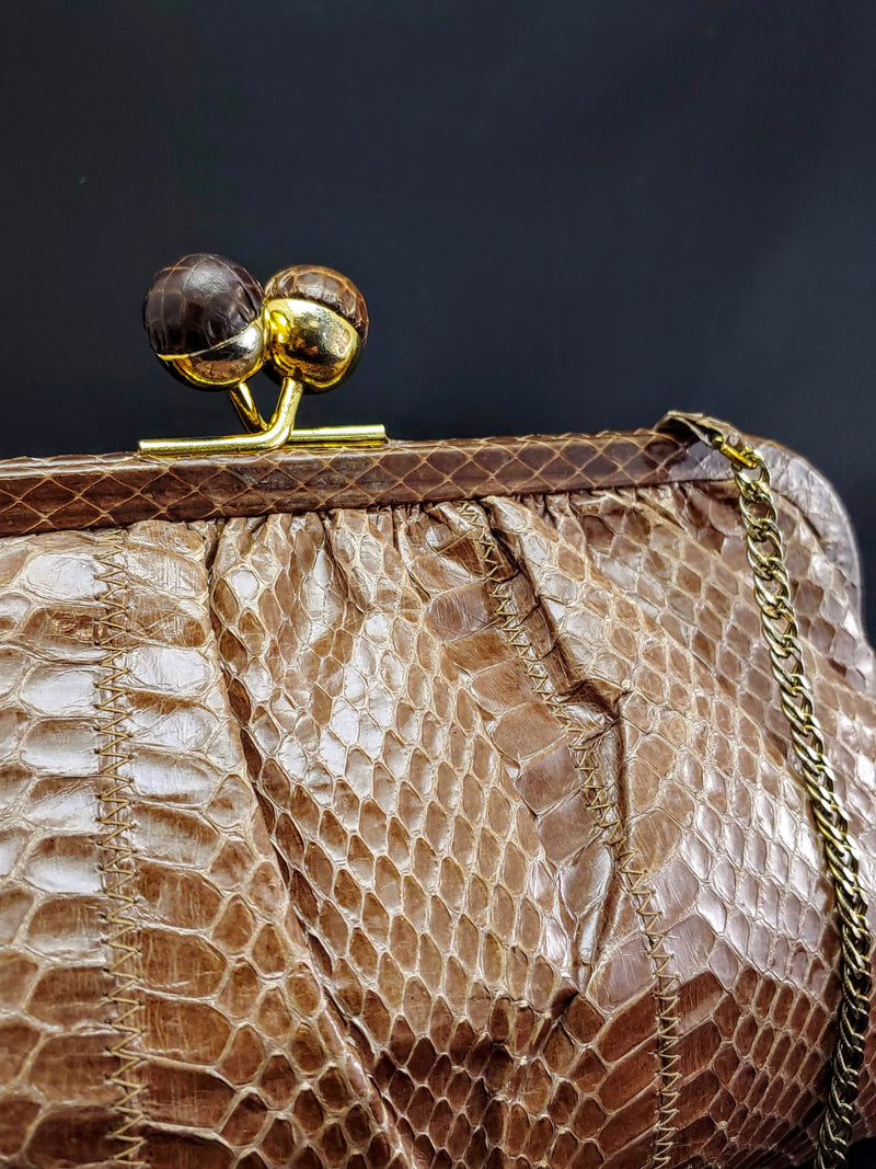 Handbag made of genuine python snake skin bespoke | eBay
