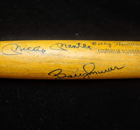 MICKEY MANTLE & BOBBY MERCER Signed Baseball Bat - $15K Appraisal Value! APR 57