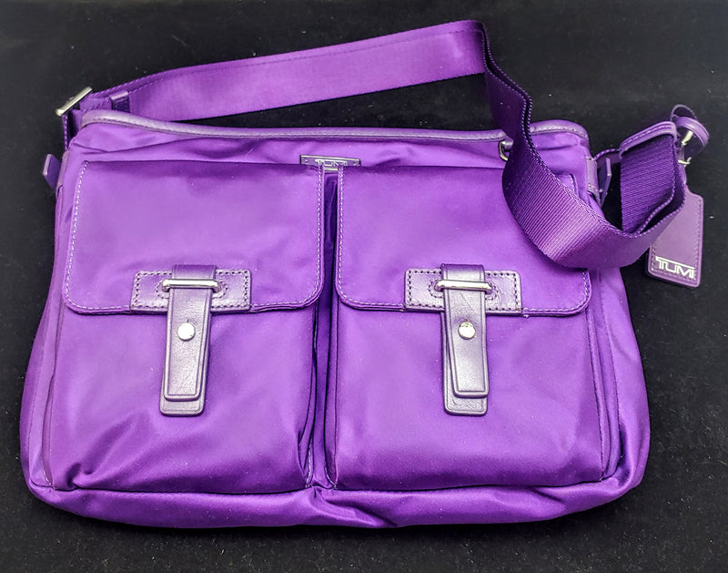 TUMI Brand New Striking Purple Crossbody Laptop Bag