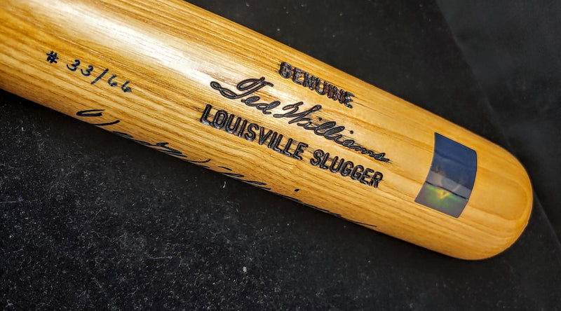 TED WILLIAMS Signed Louisville Slugger Baseball Bat #33/66 - $10K Appraisal  Value!