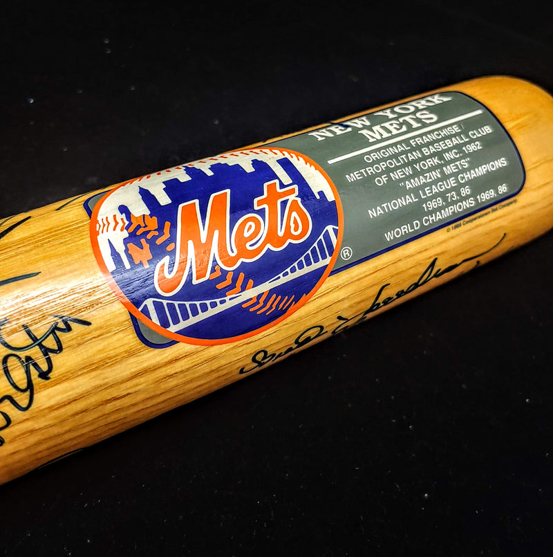 NEW YORK METS 1986 Team-Signed Franchise Champions Baseball Bat - $6K Appraisal Value! APR 57