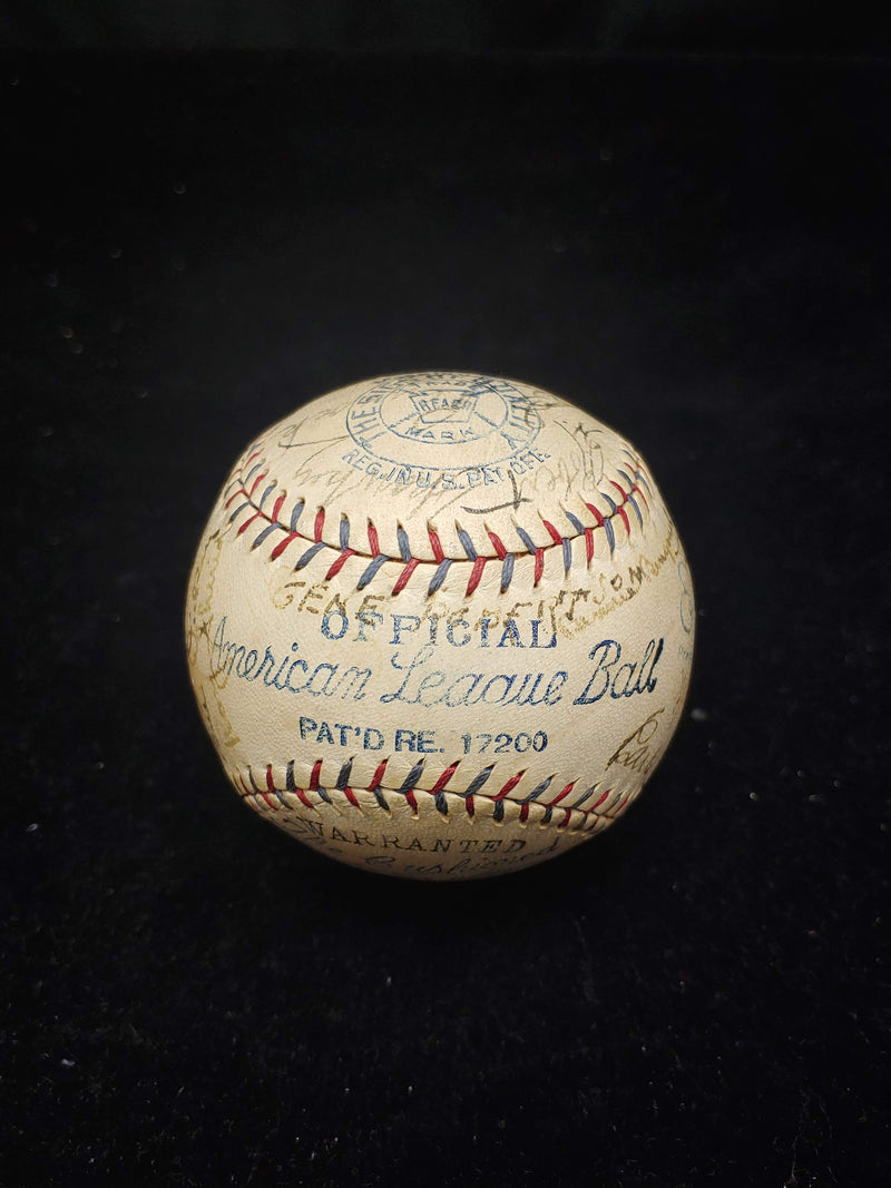 1929 New York Yankees Team-Signed Baseball with Babe Ruth and Murderers' Row Headlines - $30K Appraisal Value! APR 57