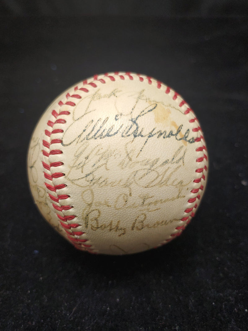 1951 New York Yankees Team-Signed Baseball with Mickey Mantle and Joe DiMaggio Rookie Signatures - $15K Appraisal Value! APR 57