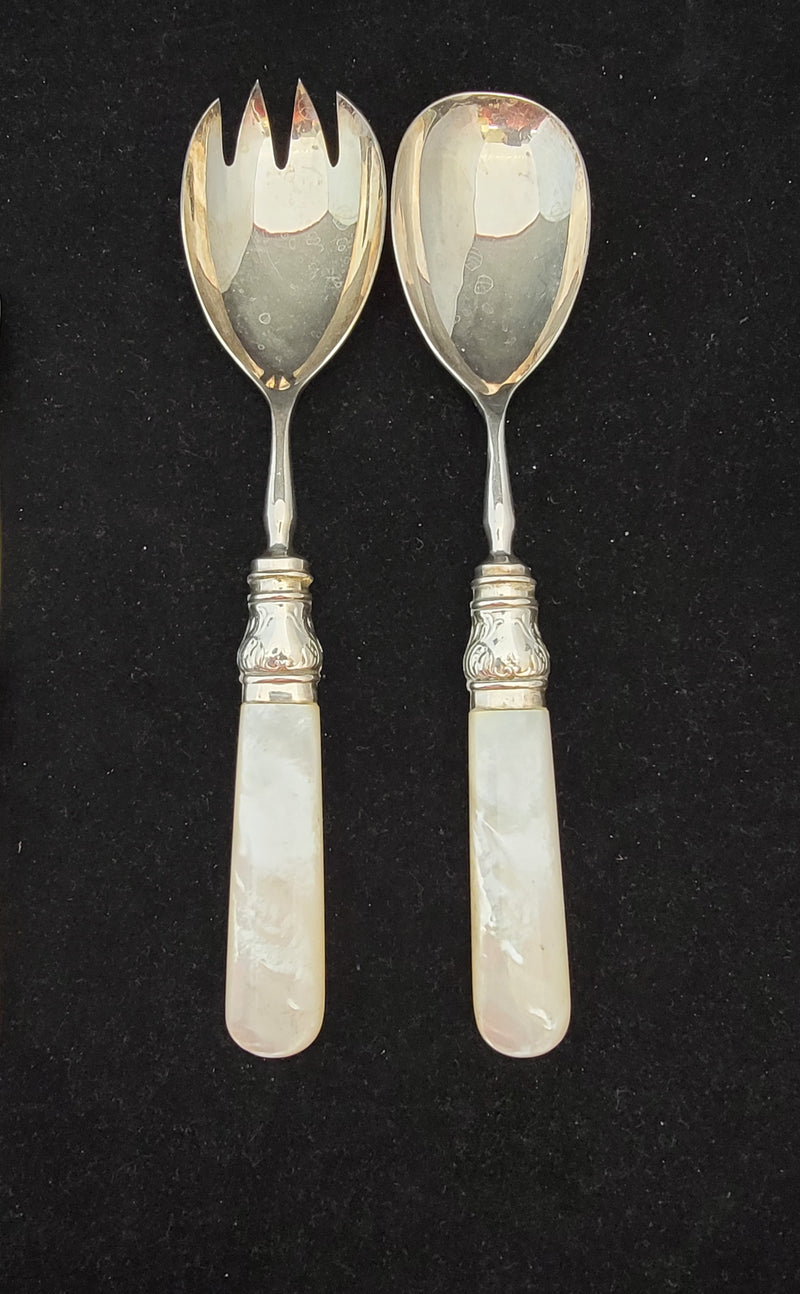 Lee & Wigfull Mother of Pearl and Silver Plate Flatware -$800 APR Value w/ CoA! APR57