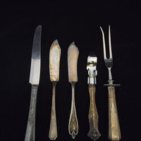 Assorted Silver Plate and Sterling Flatware 5 Pieces - $800 APR Value w/ CoA! APR57